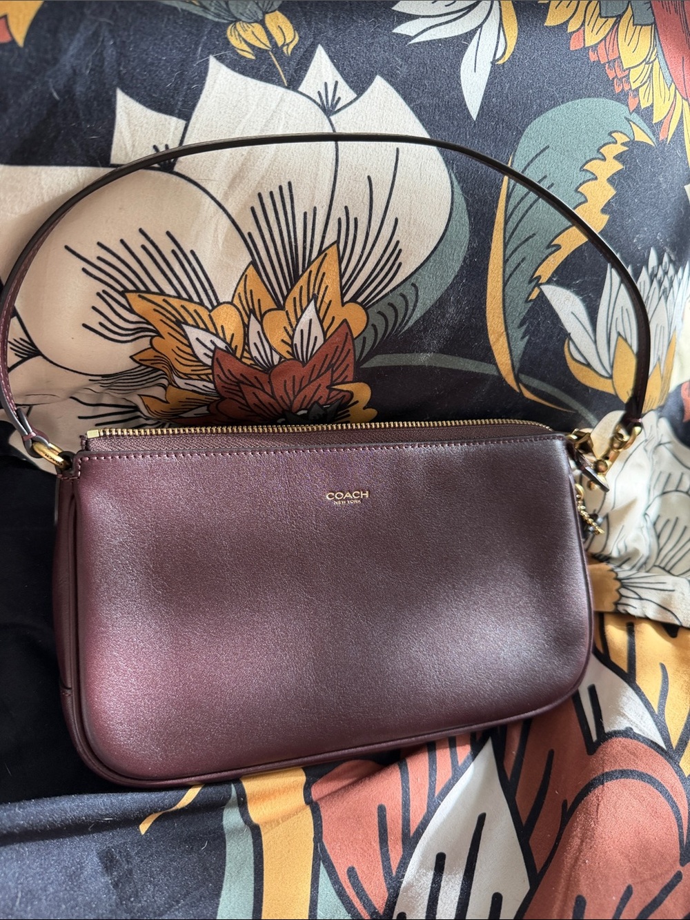 Coach Plaza bag burgundy/ merlot color